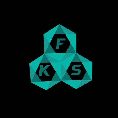 FKS yaratıcı minimalist harf logosu. FKS eşsiz vektör baş harfleri alfabe harfi logo tasarımı