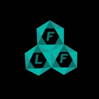 FLF yaratıcı minimalist harf logosu. FLF benzersiz vektör baş harfleri harf logosu tasarımı