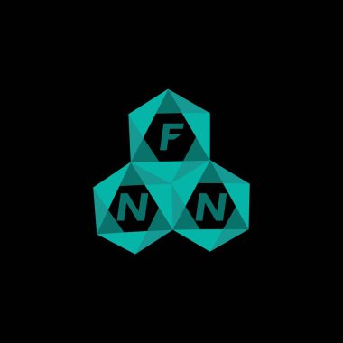 FNN yaratıcı minimalist harf logosu. FNN eşsiz vektör baş harfleri alfabe harfi logo tasarımı