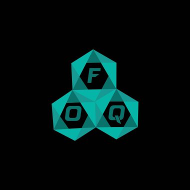 FOQ yaratıcı minimalist harf logosu. FOQ eşsiz vektör baş harfleri alfabe harf logosu tasarımı