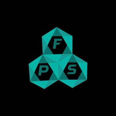 FPS yaratıcı minimalist harf logosu. FPS eşsiz vektör baş harfleri alfabe harf logosu tasarımı