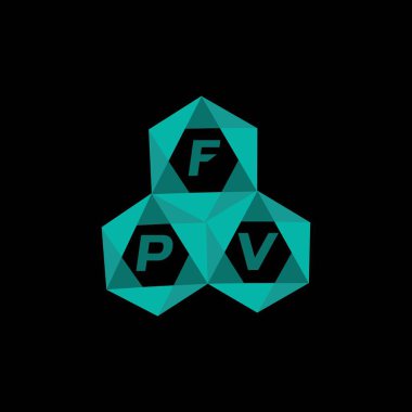 FPV yaratıcı minimalist harf logosu. FPV eşsiz vektör baş harfleri alfabe harfi logosu FPV yaratıcı minimalist harf logosu. FPV benzersiz vektör baş harfleri harf logosu tasarımı