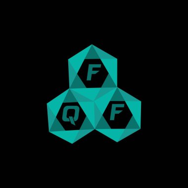 FQF yaratıcı minimalist harf logosu. FQF benzersiz vektör baş harfleri harf logosu tasarımı