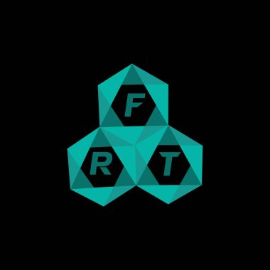 FRT yaratıcı minimalist harf logosu. FRT benzersiz vektör baş harfleri harf logosu tasarımı