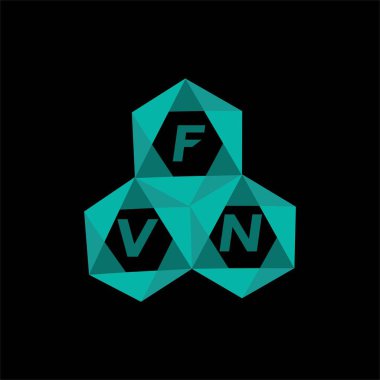 FVN yaratıcı minimalist harf logosu. FVN eşsiz vektör baş harfleri alfabe harfi logo tasarımı