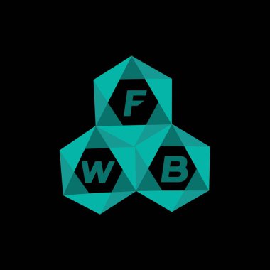 FWB yaratıcı minimalist harf logosu. FWB benzersiz vektör baş harfleri harf logosu tasarımı