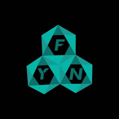 FYN yaratıcı minimalist harf logosu. FYN benzersiz vektör baş harfleri harf logosu tasarımı