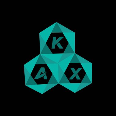 KAX yaratıcı minimalist harf logosu. KAX eşsiz vektör baş harfleri alfabe harf logosu tasarımı