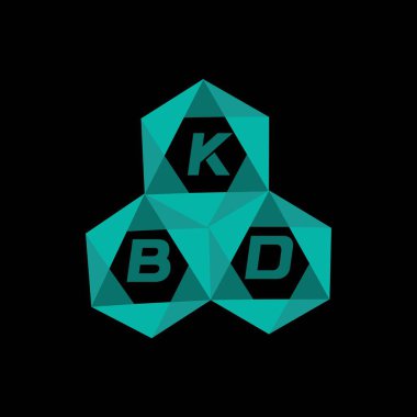 KBD yaratıcı minimalist harf logosu. KBd benzersiz vektör baş harfleri harf logosu tasarımı