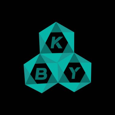 KBY yaratıcı minimalist harf logosu. KBY benzersiz vektör baş harfleri alfabe harfi logo tasarımı