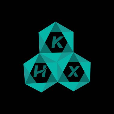 KHX yaratıcı minimalist harf logosu. KHX benzersiz vektör baş harfleri harf logosu tasarımı