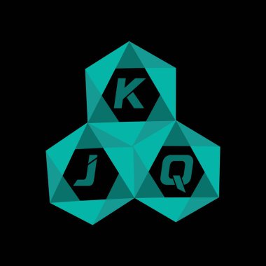 KJQ yaratıcı minimalist harf logosu. KJQ benzersiz vektör baş harfleri harf logosu tasarımı