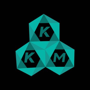 KKM yaratıcı minimalist harf logosu. KKM eşsiz vektör baş harfleri alfabe harfi logosu KKM yaratıcı minimalist harf logosu. KKM benzersiz vektör baş harfleri harf logosu tasarımı