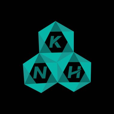 KNH yaratıcı minimalist harf logosu. KNH benzersiz vektör baş harfleri harf logosu tasarımı