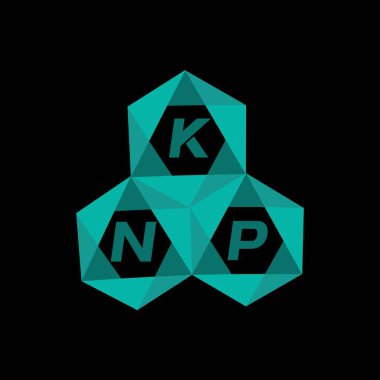 KNP yaratıcı minimalist harf logosu. KNP benzersiz vektör baş harfleri harf logosu tasarımı