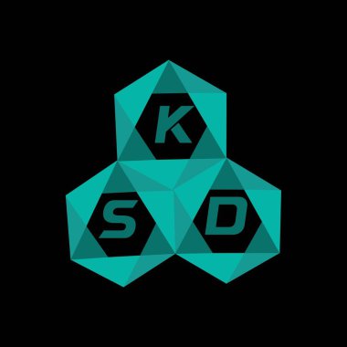 KSD yaratıcı minimalist harf logosu. KSD benzersiz vektör baş harfleri harf logosu tasarımı