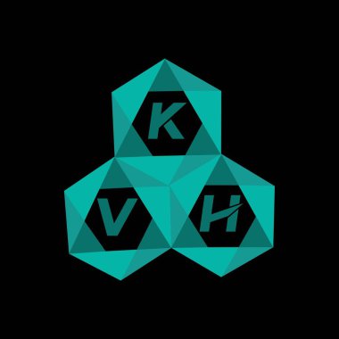 KVH yaratıcı minimalist harf logosu. KVH benzersiz vektör baş harfleri harf logosu tasarımı