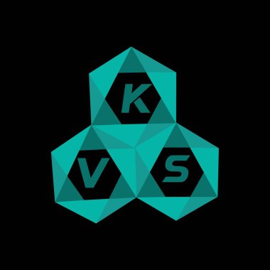 KVS yaratıcı minimalist harf logosu. KVS benzersiz vektör baş harfleri harf logosu tasarımı