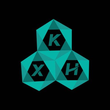 KXH yaratıcı minimalist harf logosu. KXH benzersiz vektör baş harfleri harf logosu tasarımı