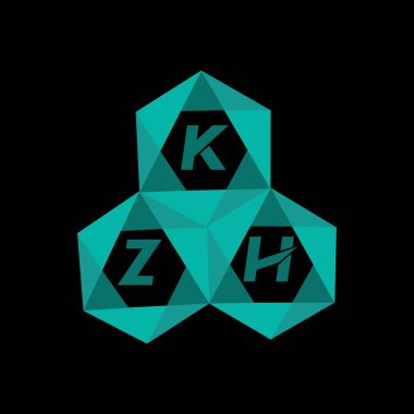 KZH yaratıcı minimalist harf logosu. KZH benzersiz vektör baş harfleri harf logosu tasarımı