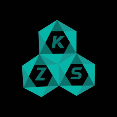 KZS yaratıcı minimalist harf logosu. KZS benzersiz vektör baş harfleri harf logosu tasarımı