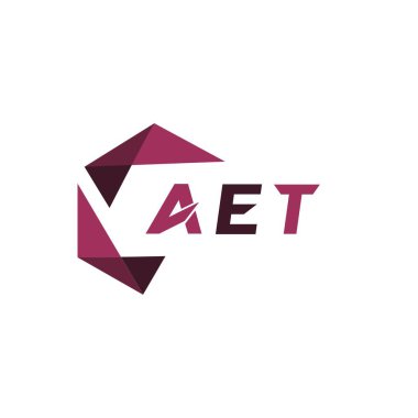 AET yaratıcı minimalist harf logosu. AET eşsiz vektör baş harfleri alfabe harf logosu tasarımı