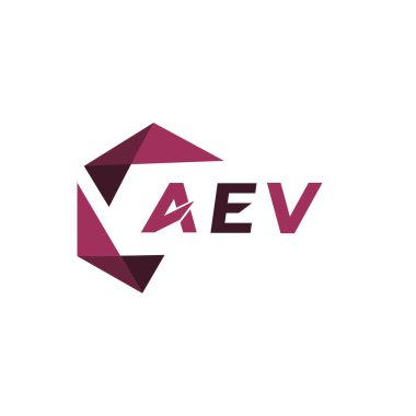 AEV yaratıcı minimalist harf logosu. AEV benzersiz vektör baş harfleri harf logosu tasarımı