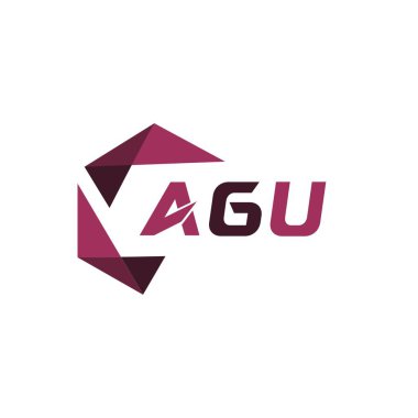 AGU yaratıcı minimalist harf logosu. AGU benzersiz vektör baş harfleri harf logosu tasarımı