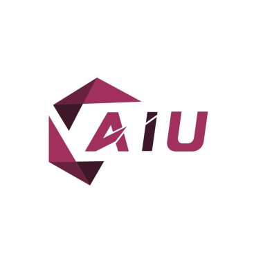 AIU yaratıcı minimalist harf logosu. AIU benzersiz vektör baş harfleri harf logosu tasarımı