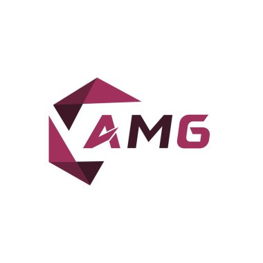 AMG yaratıcı minimalist harf logosu. AMG benzersiz vektör baş harfleri alfabe harfi logo tasarımı