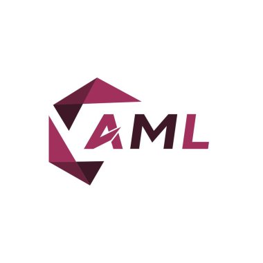 AML yaratıcı minimalist harf logosu. AML eşsiz vektör baş harfleri alfabe harf logosu tasarımı