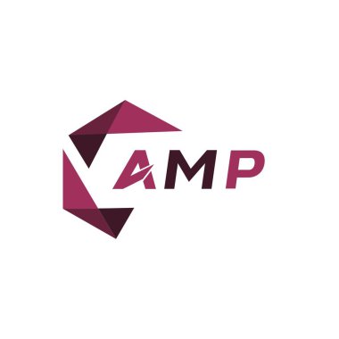 AMP yaratıcı minimalist harf logosu. AMP benzersiz vektör baş harfleri alfabe harf logosu tasarımı