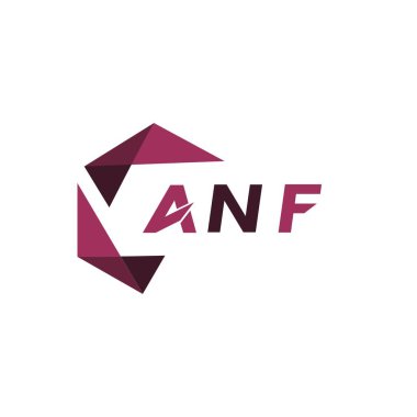 ANF yaratıcı minimalist harf logosu. ANF eşsiz vektör baş harfleri alfabe harfi logosu. Yaratıcı minimalist harf logosu. ANF eşsiz vektör baş harfleri alfabe harfi logo tasarımı