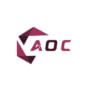 AOC yaratıcı minimalist harf logosu. AOC benzersiz vektör baş harfleri harf logosu tasarımı