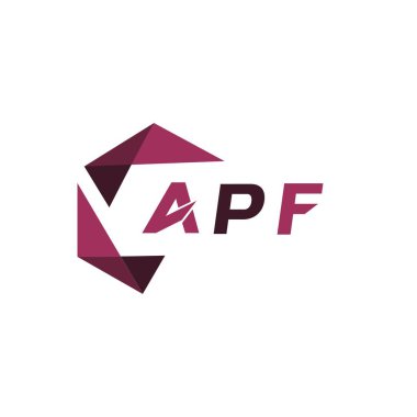 APF 'nin yaratıcı minimalist harf logosu. APF eşsiz vektör baş harfleri alfabe harfi logo tasarımı