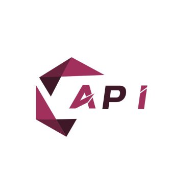 API yaratıcı minimalist harf logosu. API benzersiz vektör baş harfleri alfabe harfi logo tasarımı