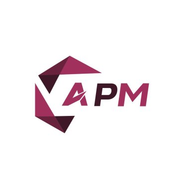 APM yaratıcı minimalist harf logosu. APM benzersiz vektör baş harfleri alfabe harfi logo tasarımı