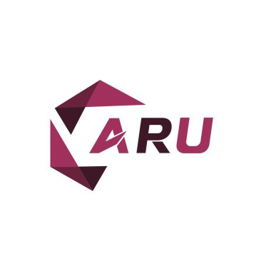 ARU 'nun yaratıcı minimalist harf logosu. ARU eşsiz vektör baş harfleri alfabe harf logosu tasarımı