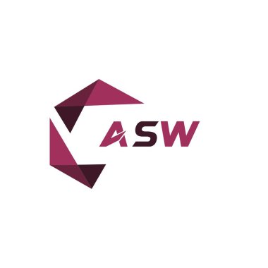 ASW yaratıcı minimalist harf logosu. ASW eşsiz vektör baş harfleri alfabe harfi logo tasarımı