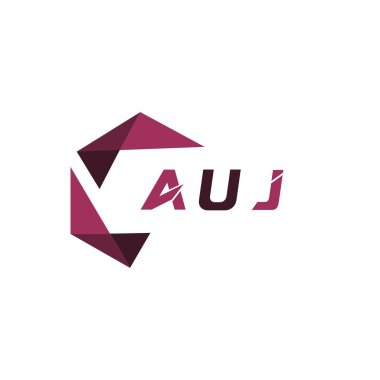 AUJ yaratıcı minimalist harf logosu. AUJ benzersiz vektör baş harfleri harf logosu tasarımı