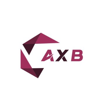 AXB yaratıcı minimalist harf logosu. AXB benzersiz vektör baş harfleri harf logosu tasarımı