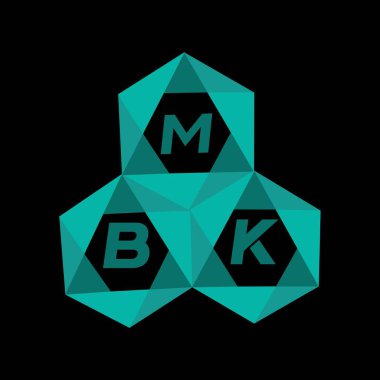 MBK yaratıcı minimalist harf logosu. MBK eşsiz vektör baş harfleri alfabe harfi logo tasarımı