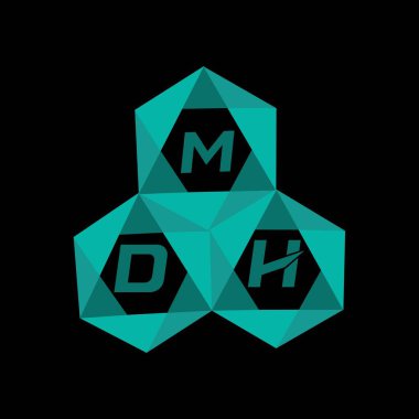 MDH yaratıcı minimalist harf logosu. MDH eşsiz vektör baş harfleri alfabe harfi logosu MDH yaratıcı minimalist harf logosu. MDH benzersiz vektör baş harfleri harf logosu tasarımı