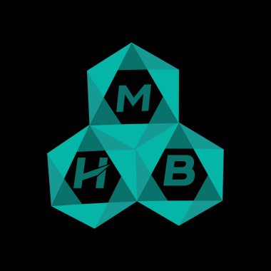 MHB yaratıcı minimalist harf logosu. MHB benzersiz vektör baş harfleri harf logosu tasarımı