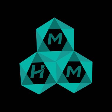 MHM yaratıcı minimalist harf logosu. MHM benzersiz vektör baş harfleri harf logosu tasarımı