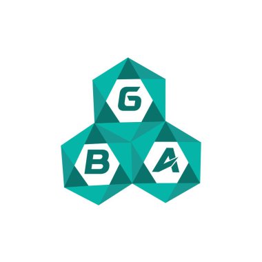 GBA yaratıcı minimalist harf logosu. GBA benzersiz vektör baş harfleri harf logosu tasarımı