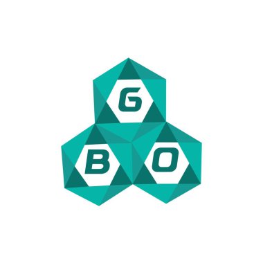 GBO yaratıcı minimalist harf logosu. GBO eşsiz vektör baş harfleri alfabe harfi logo tasarımı