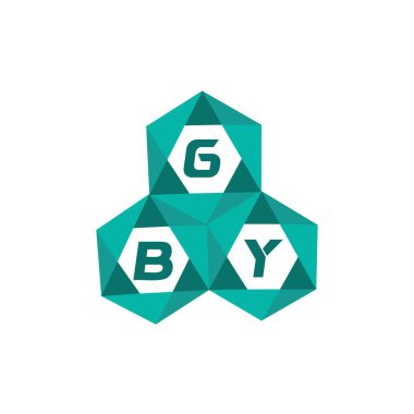 GBY yaratıcı minimalist harf logosu. GBY benzersiz vektör baş harfleri alfabe harfi logo tasarımı