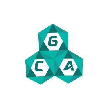 GCA yaratıcı minimalist harf logosu. GCA benzersiz vektör baş harfleri harf logosu tasarımı