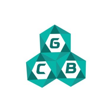 GCB yaratıcı minimalist harf logosu. GCB eşsiz vektör baş harfleri alfabe harfi logo tasarımı